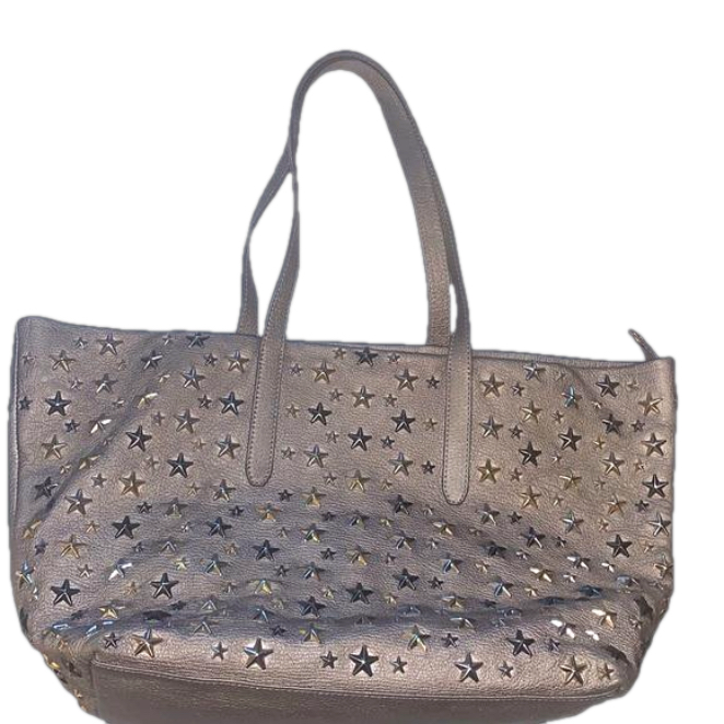 Jimmy Choo Tote Shoulder Bag Leather And Stars In Metal